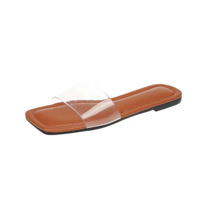 Damen Flache Transparente Pantoletten mit Ergonomischer Fußbett-Technologie Heidi-Mode - Image 9