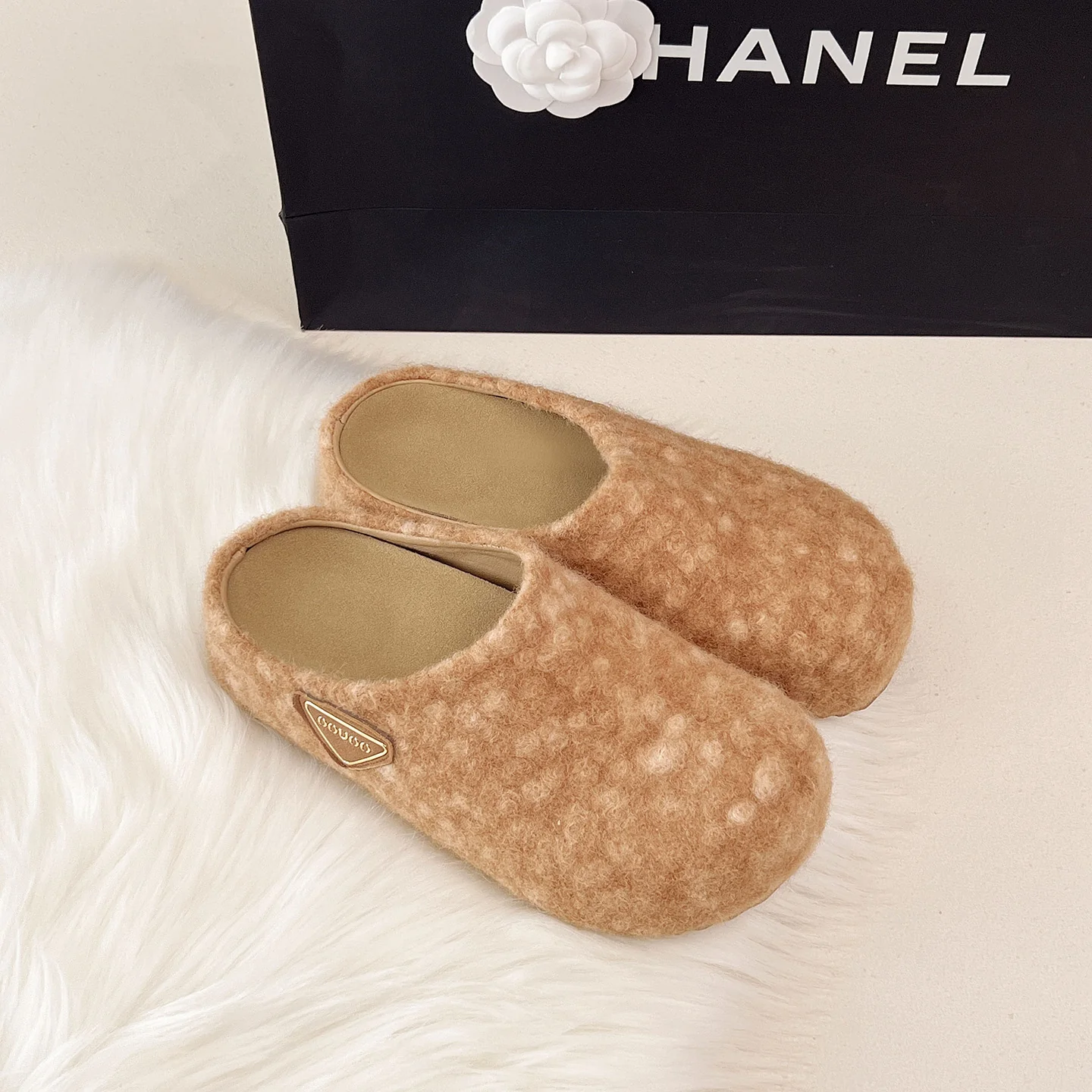 Damen Flauschige Filzclogs Heidi Mode - Image 4