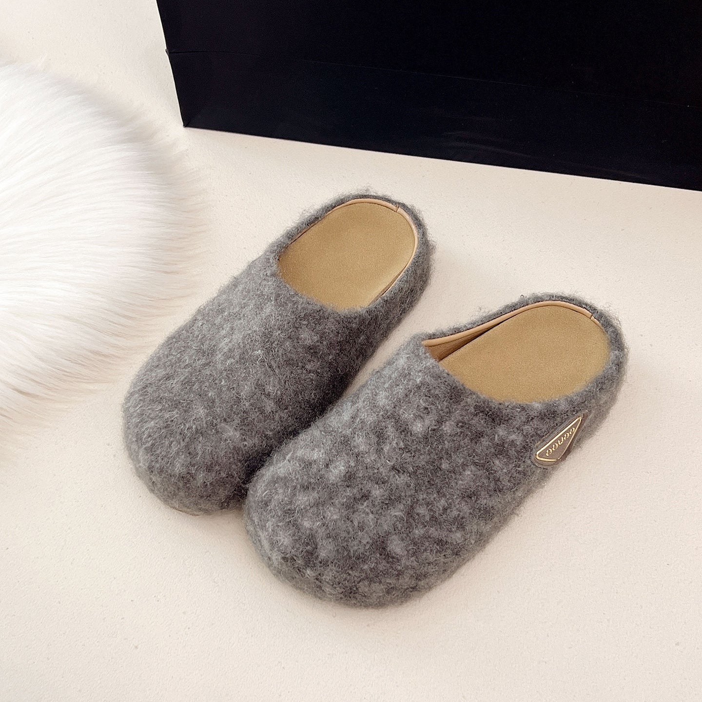 Damen Flauschige Filzclogs Heidi Mode - Image 7