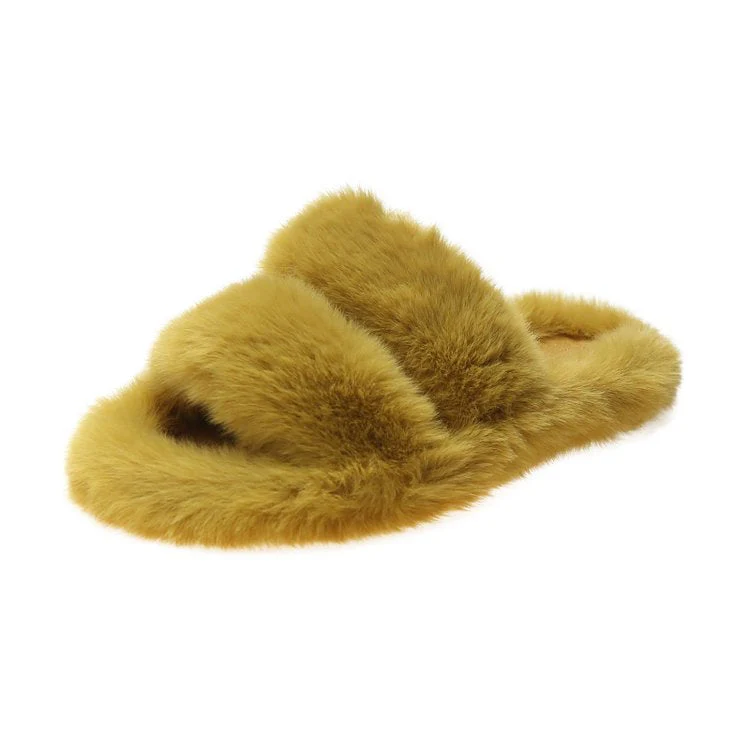 Damen Flauschige Hausschuhe mit Doppeltem Riemen und Weichem Innenfutter Heidi-Mode - Image 6