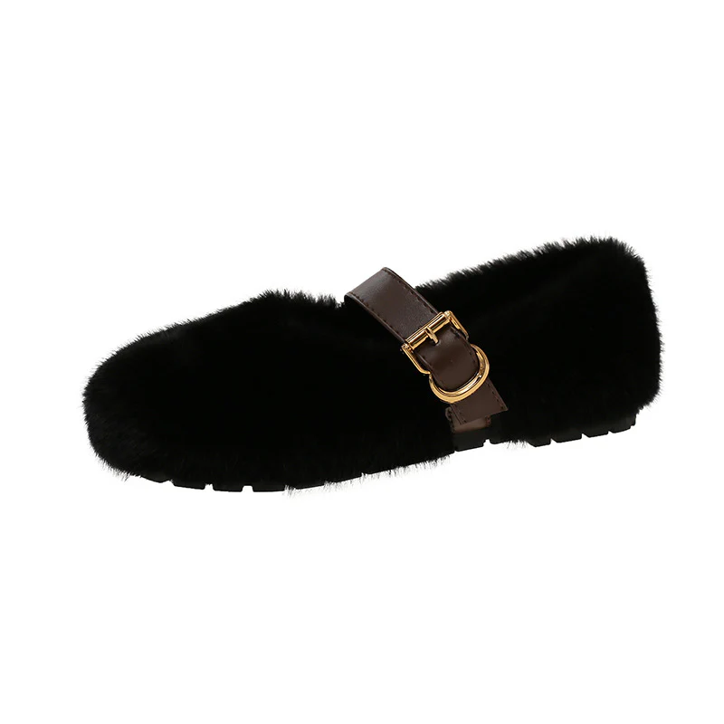 Damen Flauschige Hausschuhe mit elegantem Schnallenverschluss Heidi Mode - Image 6