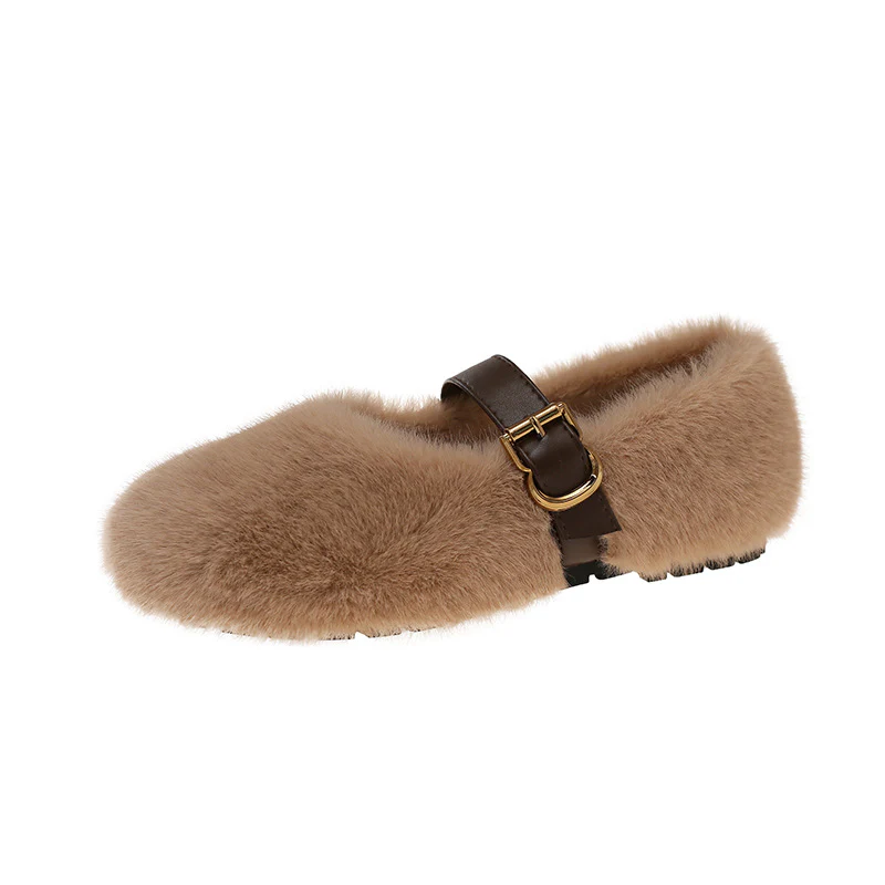 Damen Flauschige Hausschuhe mit elegantem Schnallenverschluss Heidi Mode - Image 7