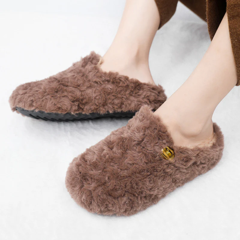 Damen Flauschige Hausschuhe mit modischem Design und warmem Futter Heidi Mode - Image 7