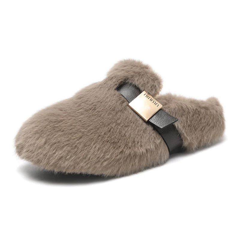 Damen Flauschige Hausschuhe mit modischen Akzenten Heidi Mode - Image 5