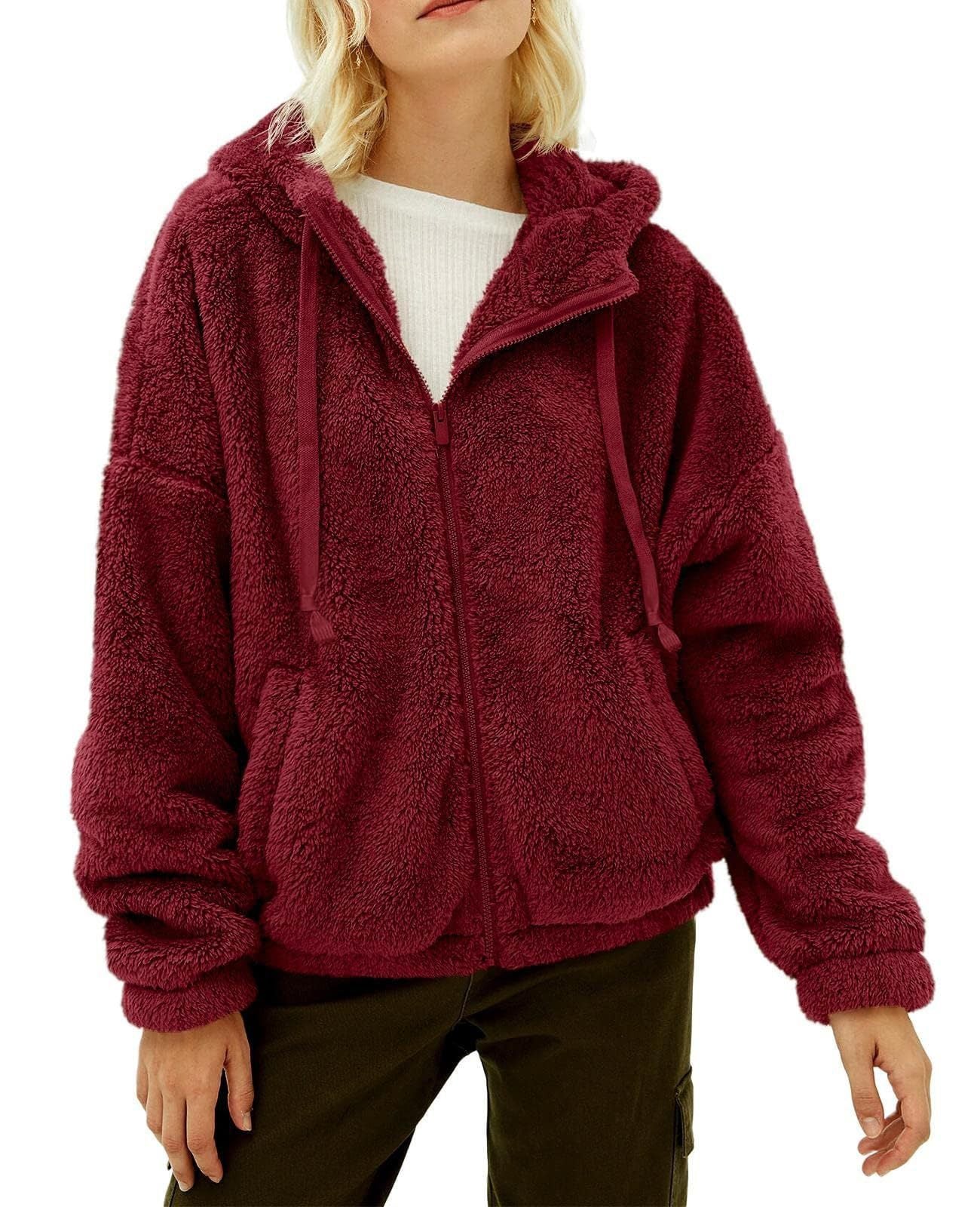 Damen Fleecejacke mit Kuscheligem Innenfutter und Praktischem Kapuzen-Design Heidi-Mode - Image 2