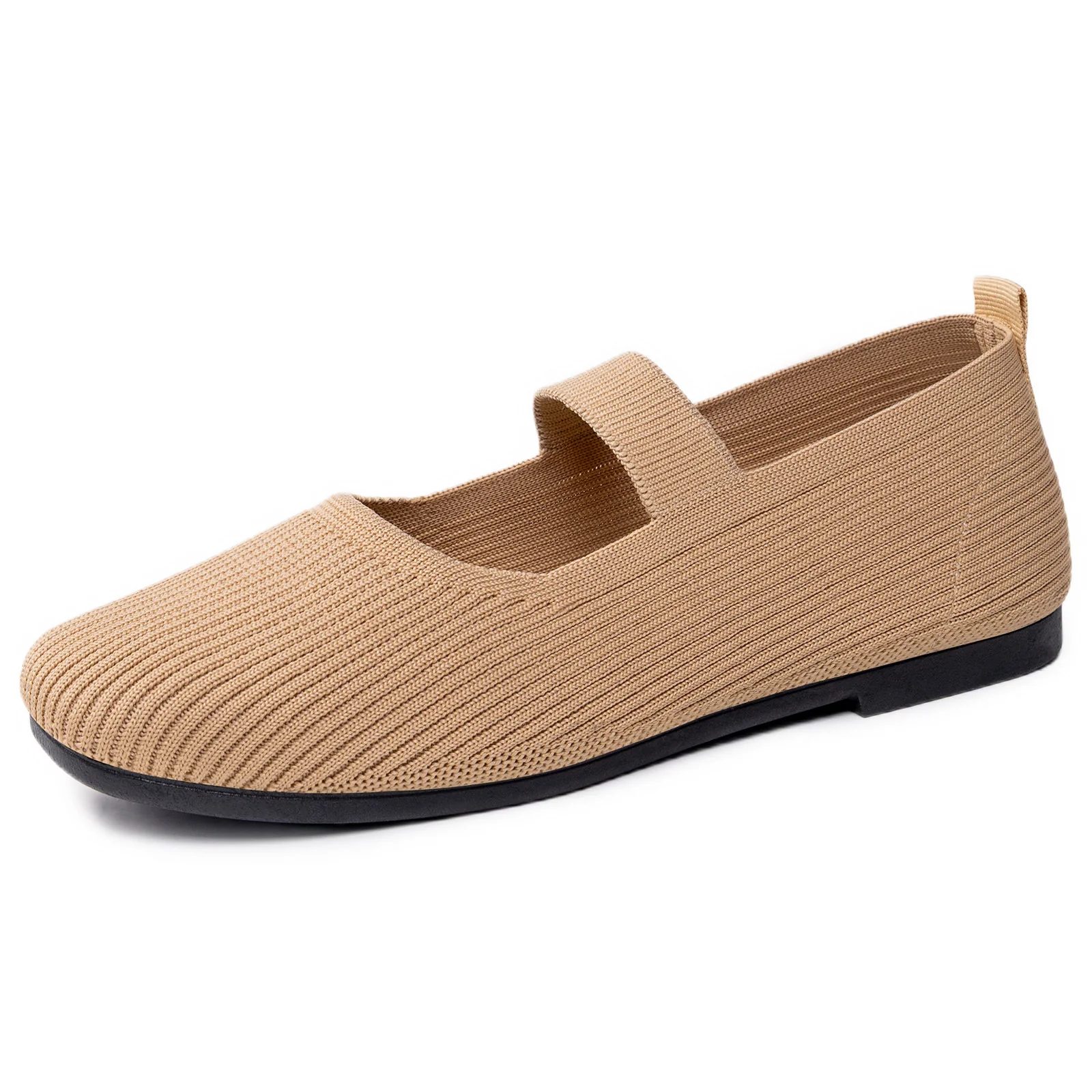 Damen Flexibele Strick Ballerinas mit verstellbarem Riemen Heidi Mode - Image 6