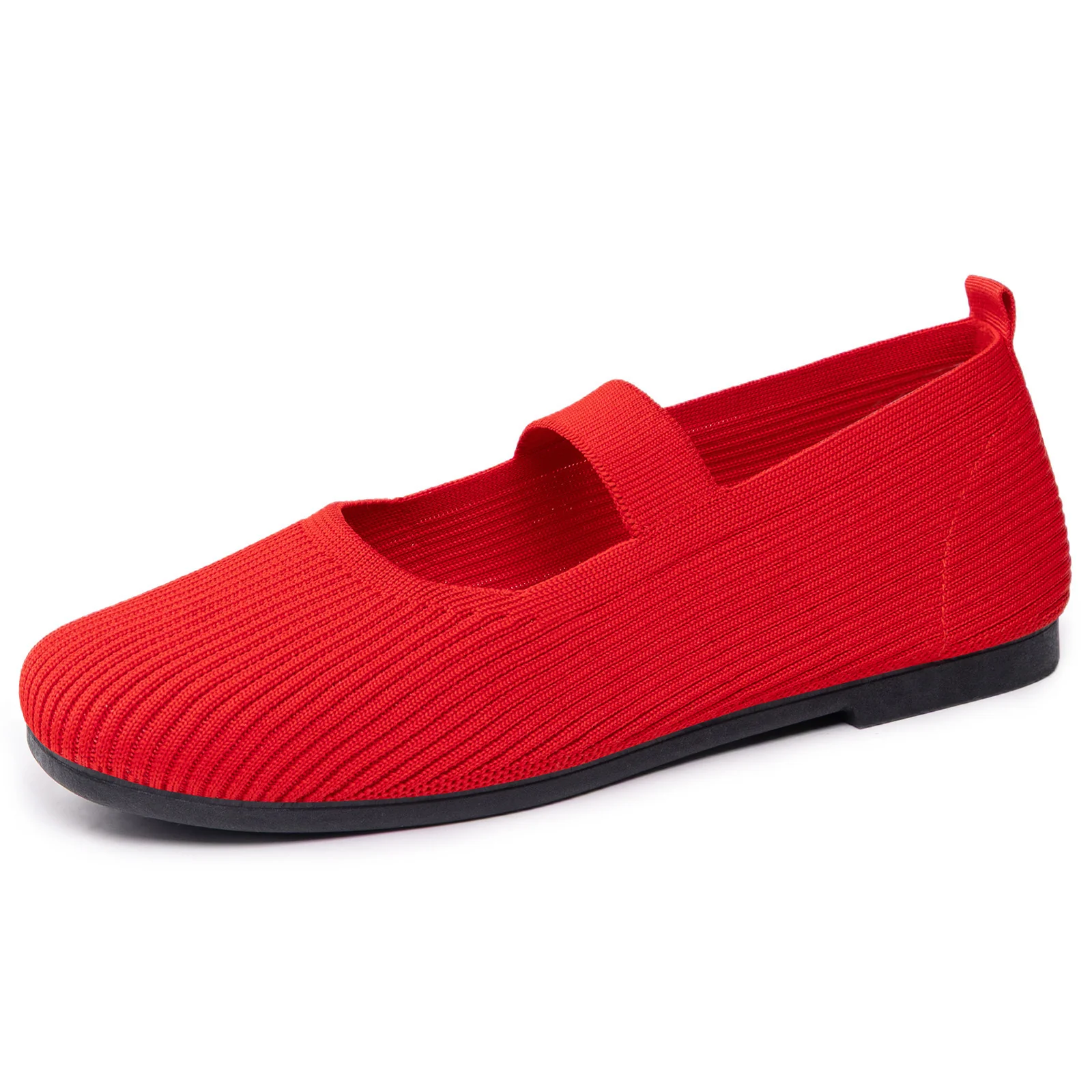 Damen Flexibele Strick Ballerinas mit verstellbarem Riemen Heidi Mode - Image 7