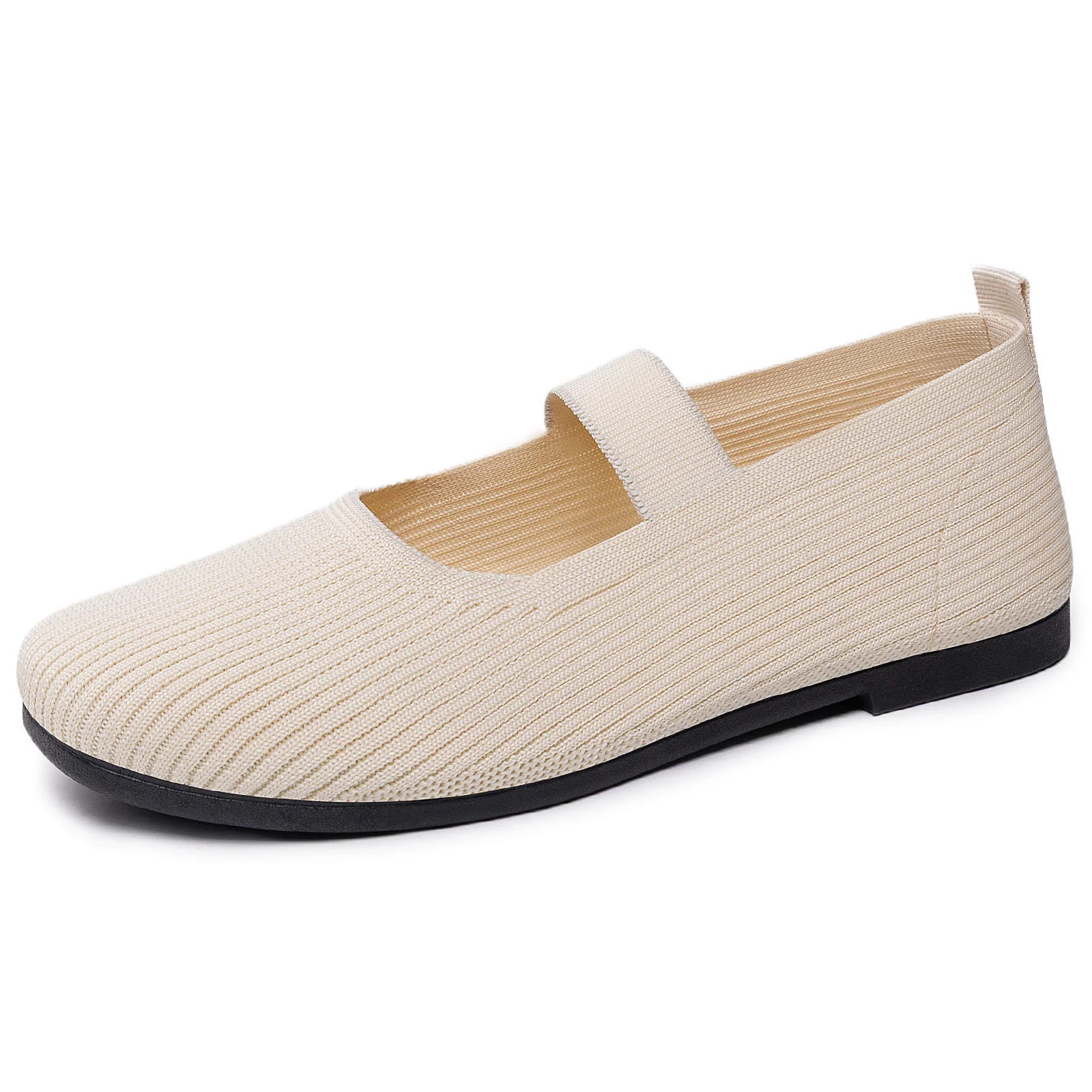 Damen Flexibele Strick Ballerinas mit verstellbarem Riemen Heidi Mode - Image 9