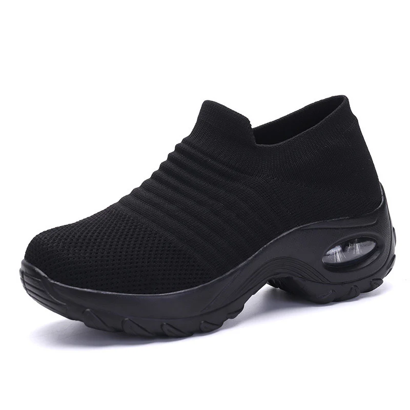 Damen Flexibler Slip-On Sneaker mit atmungsaktiver Strick-Oberfläche und dämpfender Sohle Heidi Mode - Image 4