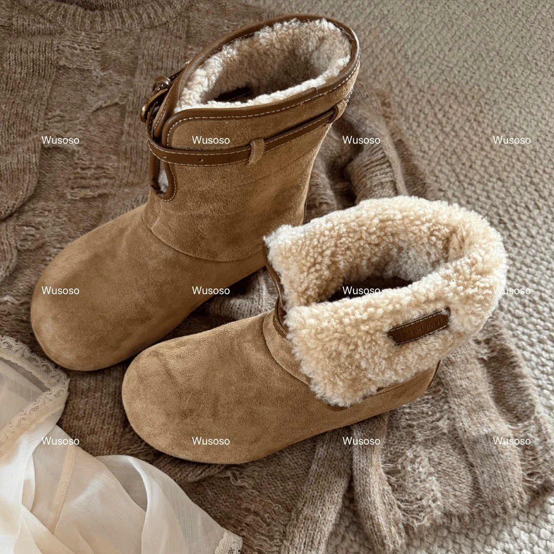 Damen Fluffy Winterboots aus hochwertigem Veloursleder mit kuscheligem Innenfutter Heidi Mode - Image 7