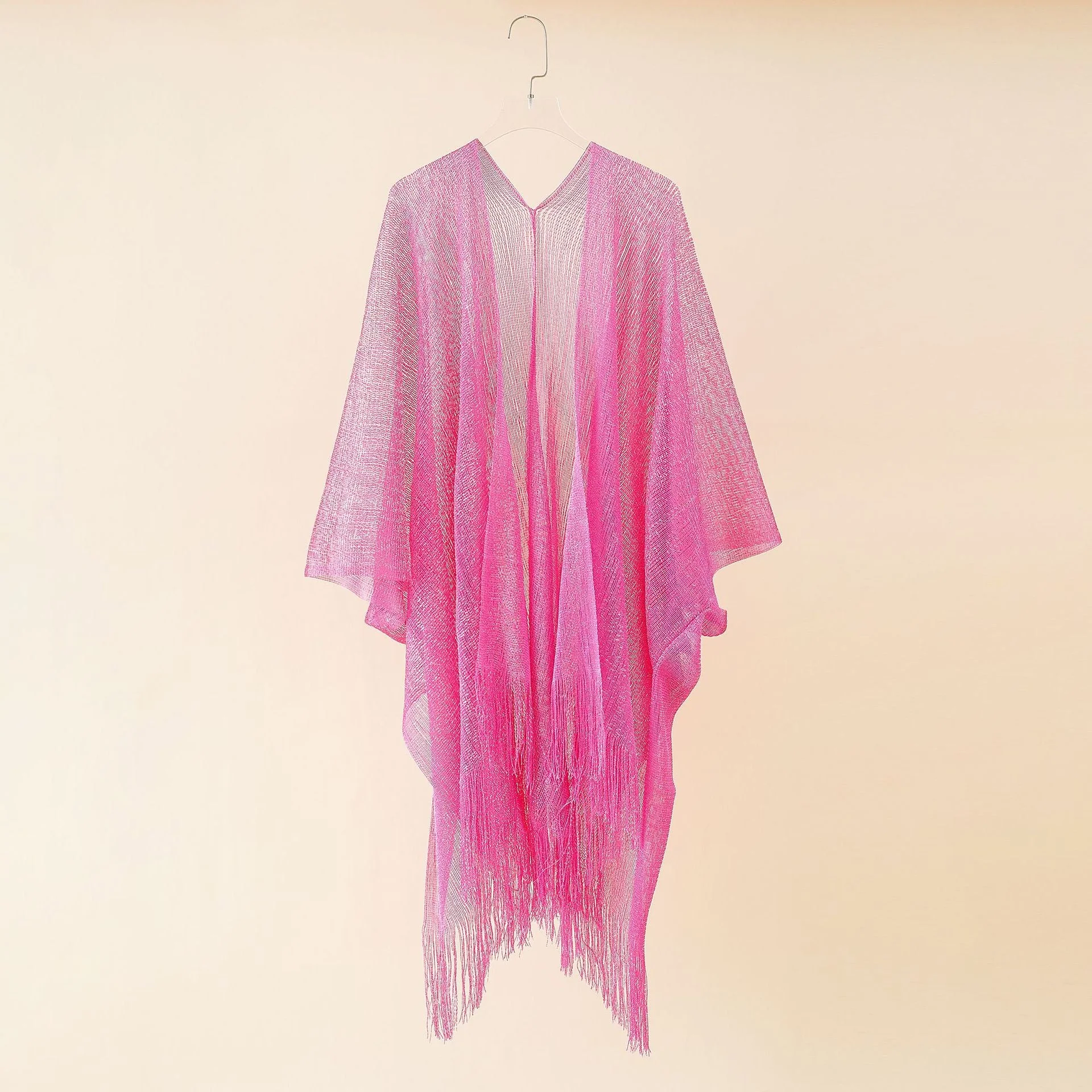 Damen Fransen-Kimono Aus Transparenter, Luftiger Struktur Heidi-Mode - Image 14