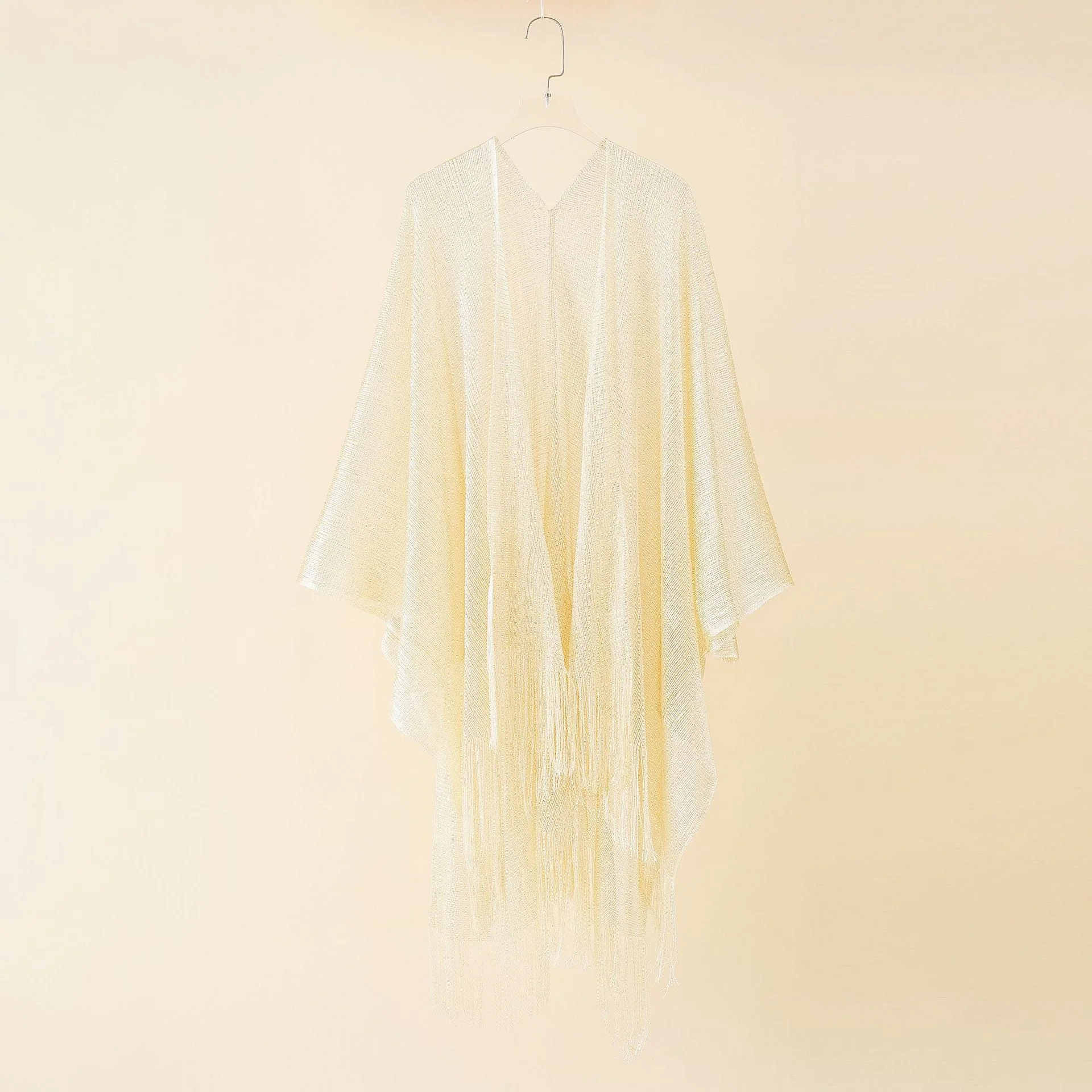Damen Fransen-Kimono Aus Transparenter, Luftiger Struktur Heidi-Mode - Image 6
