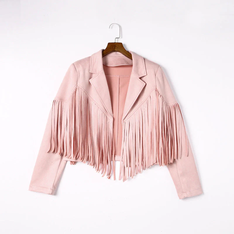 Damen Fransenjacke Aus Hochwertigem Suede-Mix Heidi-Mode - Image 8