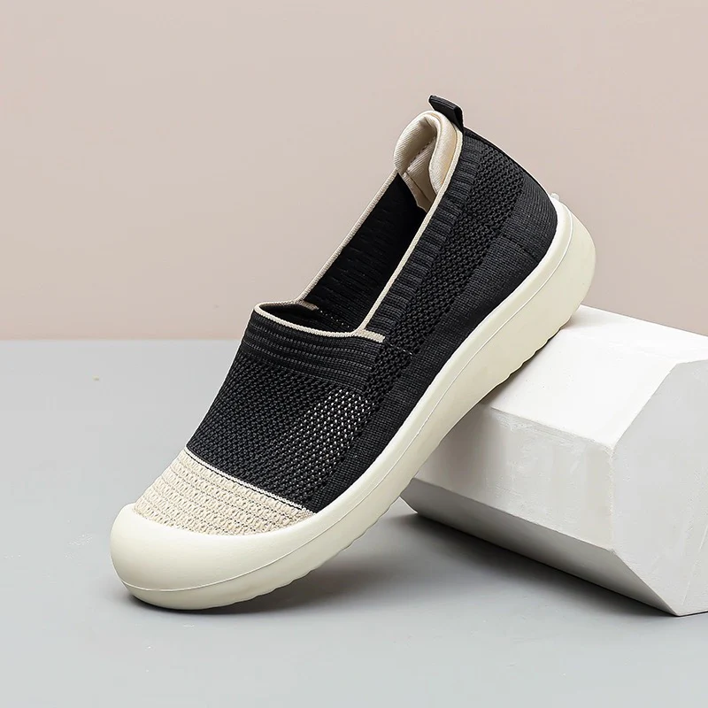 Damen Freizeit Slip-On Sneakers aus atmungsaktivem Textil mit rutschfester Sohle Heidi Mode - Image 4