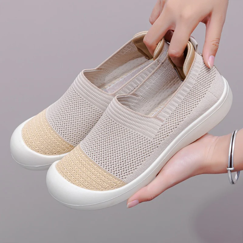 Damen Freizeit Slip-On Sneakers aus atmungsaktivem Textil mit rutschfester Sohle Heidi Mode - Image 6