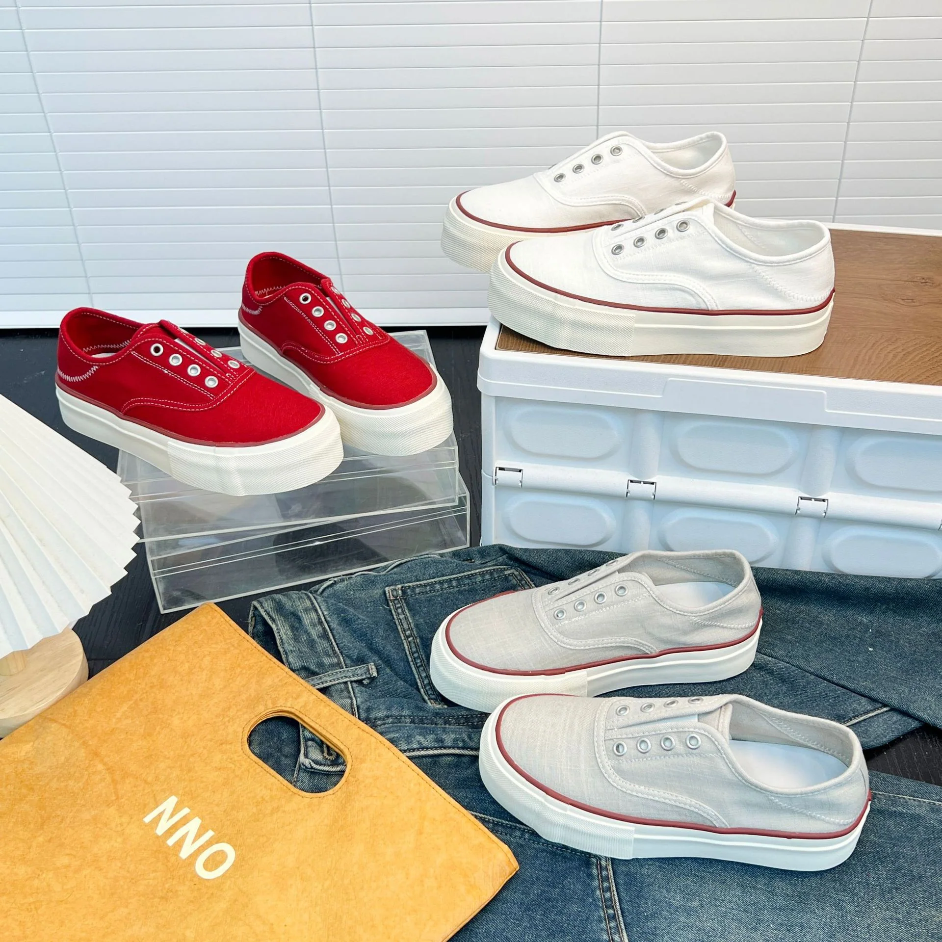 Damen Freizeit Sneaker aus leichtem Textil mit rutschfester Sohle Heidi Mode - Image 4