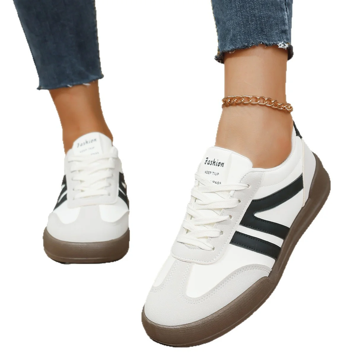Damen Freizeit-Sneaker mit atmungsaktiver Obermaterialkombination und rutschfester Sohle Heidi Mode - Image 5