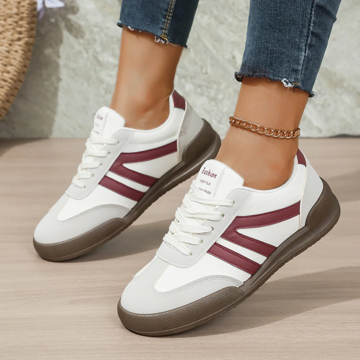 Damen Freizeit-Sneaker mit atmungsaktiver Obermaterialkombination und rutschfester Sohle Heidi Mode - Image 6