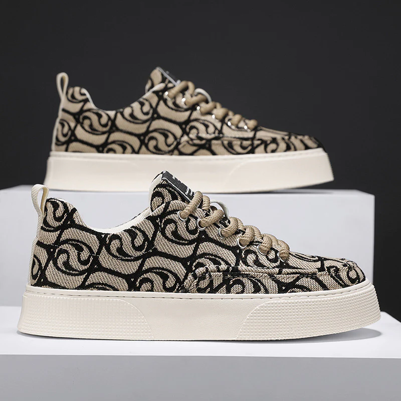 Damen Freizeit Sneaker mit hochwertigem gewebtem Obermaterial und verstärkter Sohle Heidi Mode - Image 2