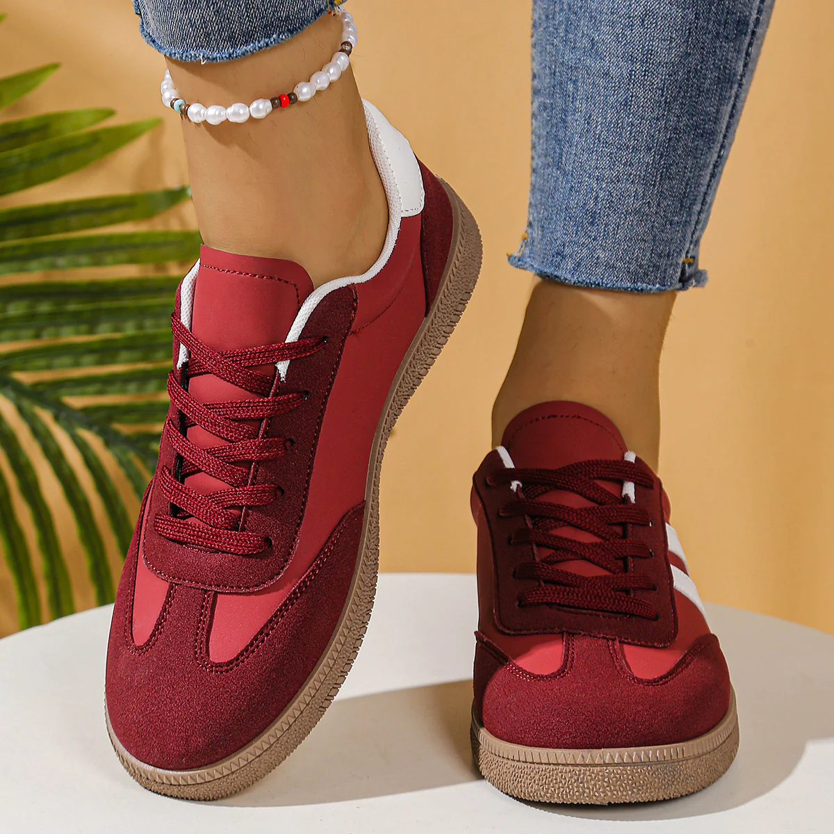 Damen Freizeit-Sneaker mit modischem Obermaterial und rutschfester Laufsohle Heidi Mode - Image 3