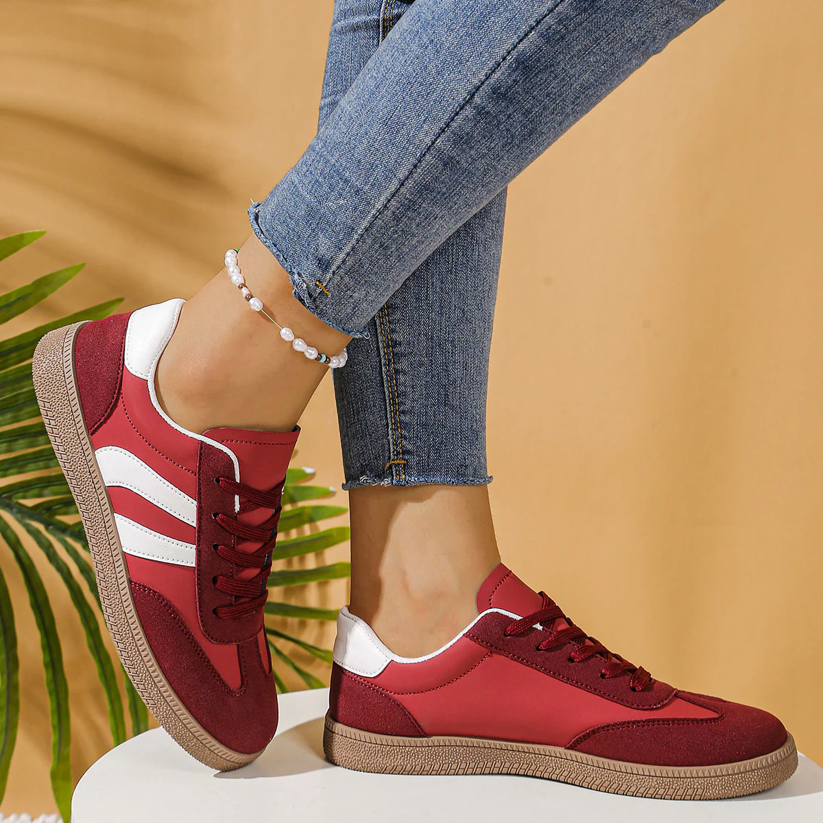 Damen Freizeit-Sneaker mit modischem Obermaterial und rutschfester Laufsohle Heidi Mode - Image 4