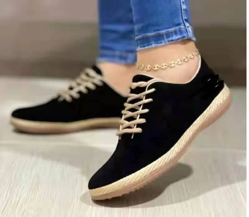 Damen Freizeit Sneakers mit hochwertiger Wildleder-Oberfläche und rutschfester Sohle Heidi Mode