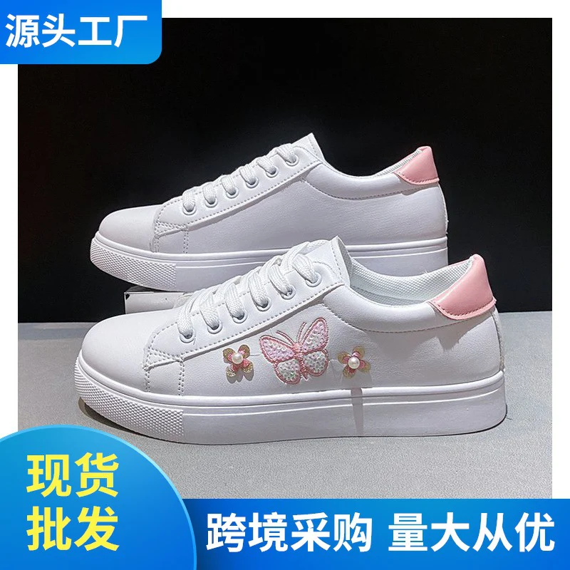 Damen Freizeit Sneakers mit verspieltem Schmetterlings- und Blumenmotiv Heidi Mode - Image 2