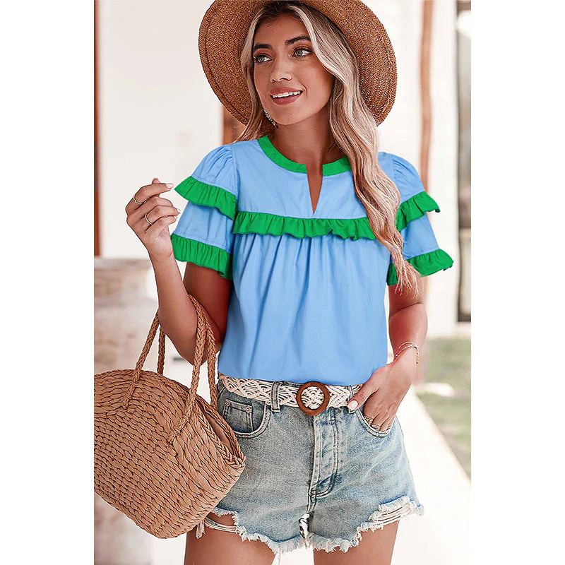 Damen Freizeitbluse mit Rüschendetails und Modernen Akzenten Heidi-Mode - Image 2
