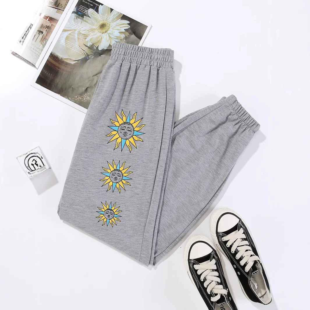 Damen Freizeithose mit buntem Grafikdesign Heidi Mode