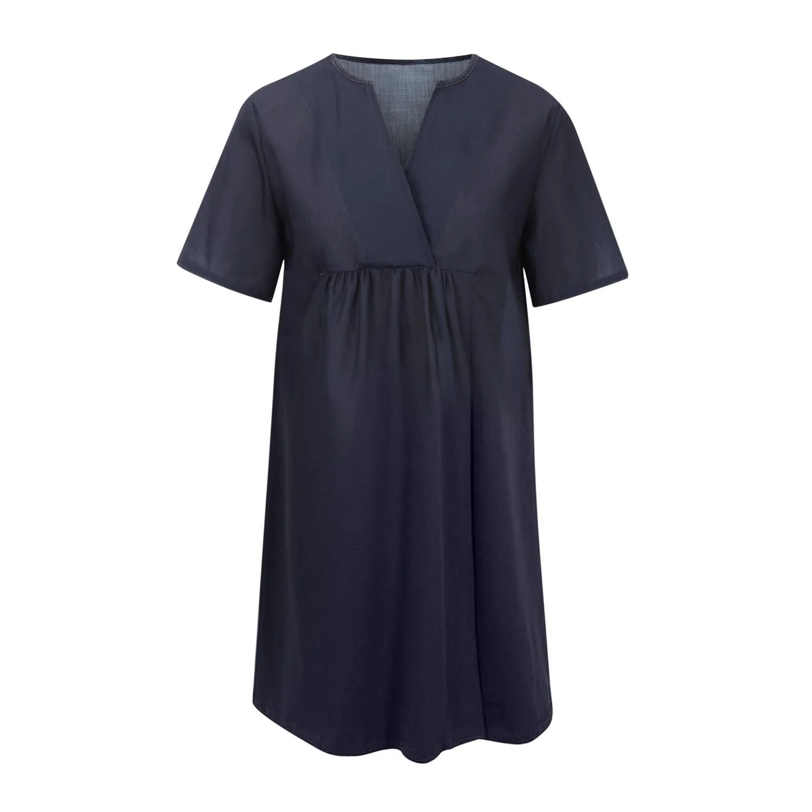 Damen Freizeitkleid mit Lockerer Passform und Modischem V-Ausschnitt Heidi-Mode - Image 2