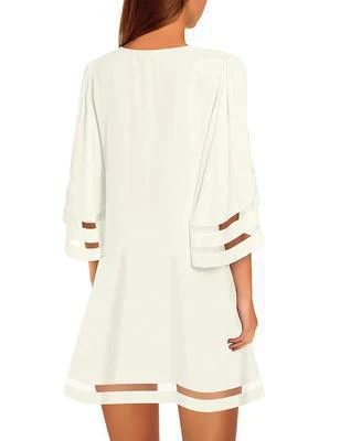 Damen Freizeitkleid mit Modischen, Luftigen Ärmelöffnungen Heidi-Mode - Image 4