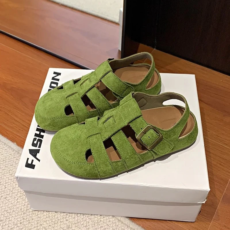 Damen Freizeitsandalen mit modischem Riemen und hochwertigem Wildleder Heidi Mode - Image 6