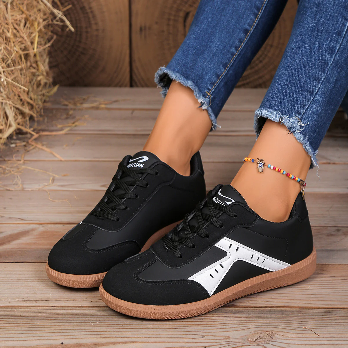 Damen Freizeitschuhe mit modernem Textil-Obermaterial und rutschfester Gummisohle Heidi Mode