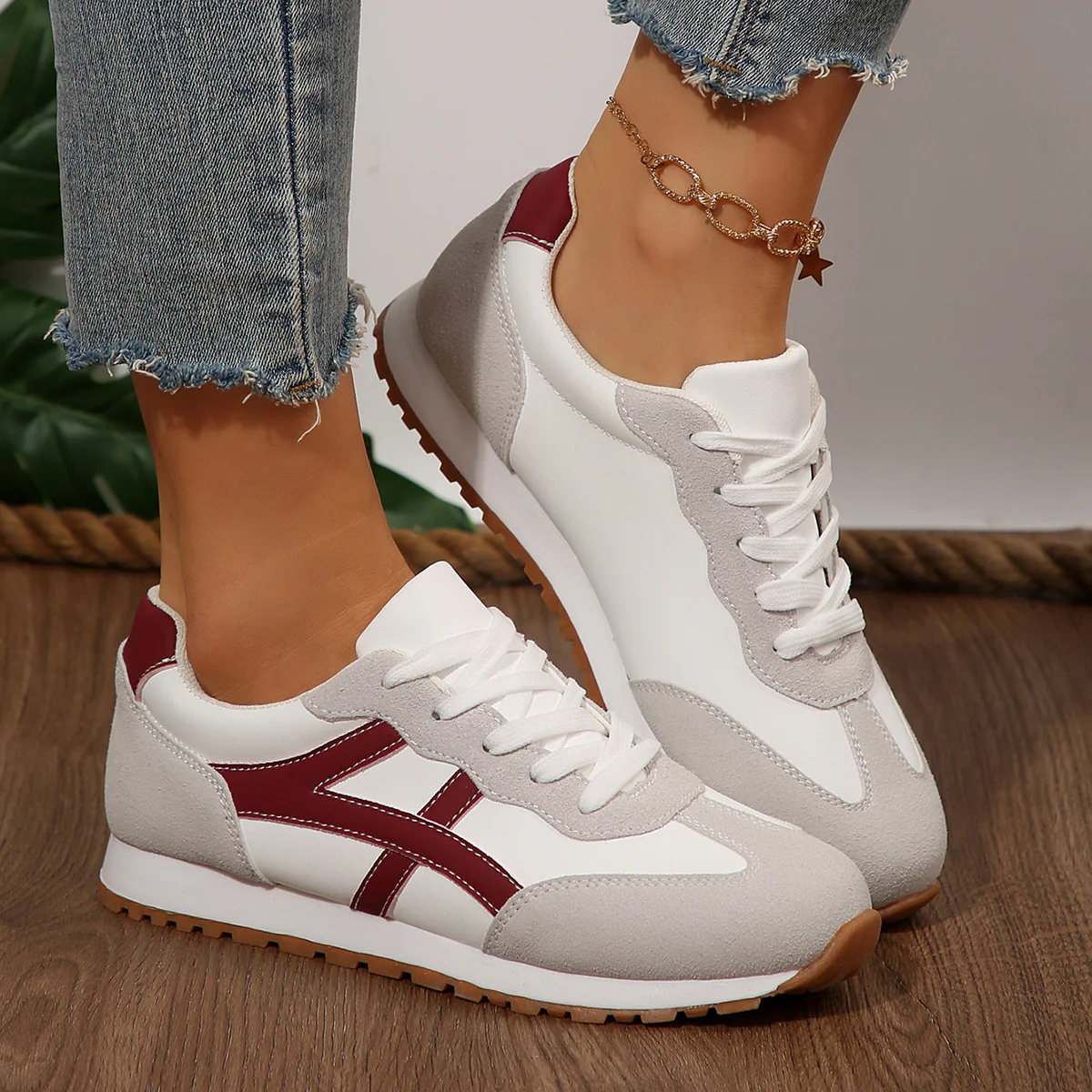 Damen Freizeitsneaker mit dynamischem Design und dämpfender Laufsohle Heidi Mode - Image 3