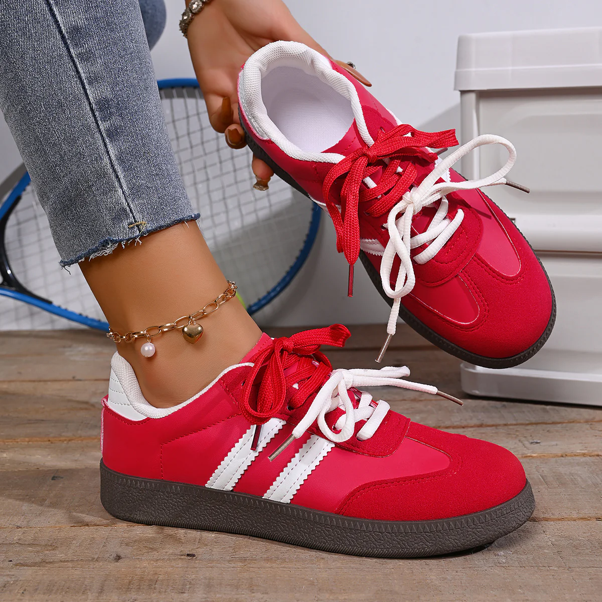Damen Freizeitsneaker mit extra guter Dämpfung und sportlichem Obermaterial Heidi Mode