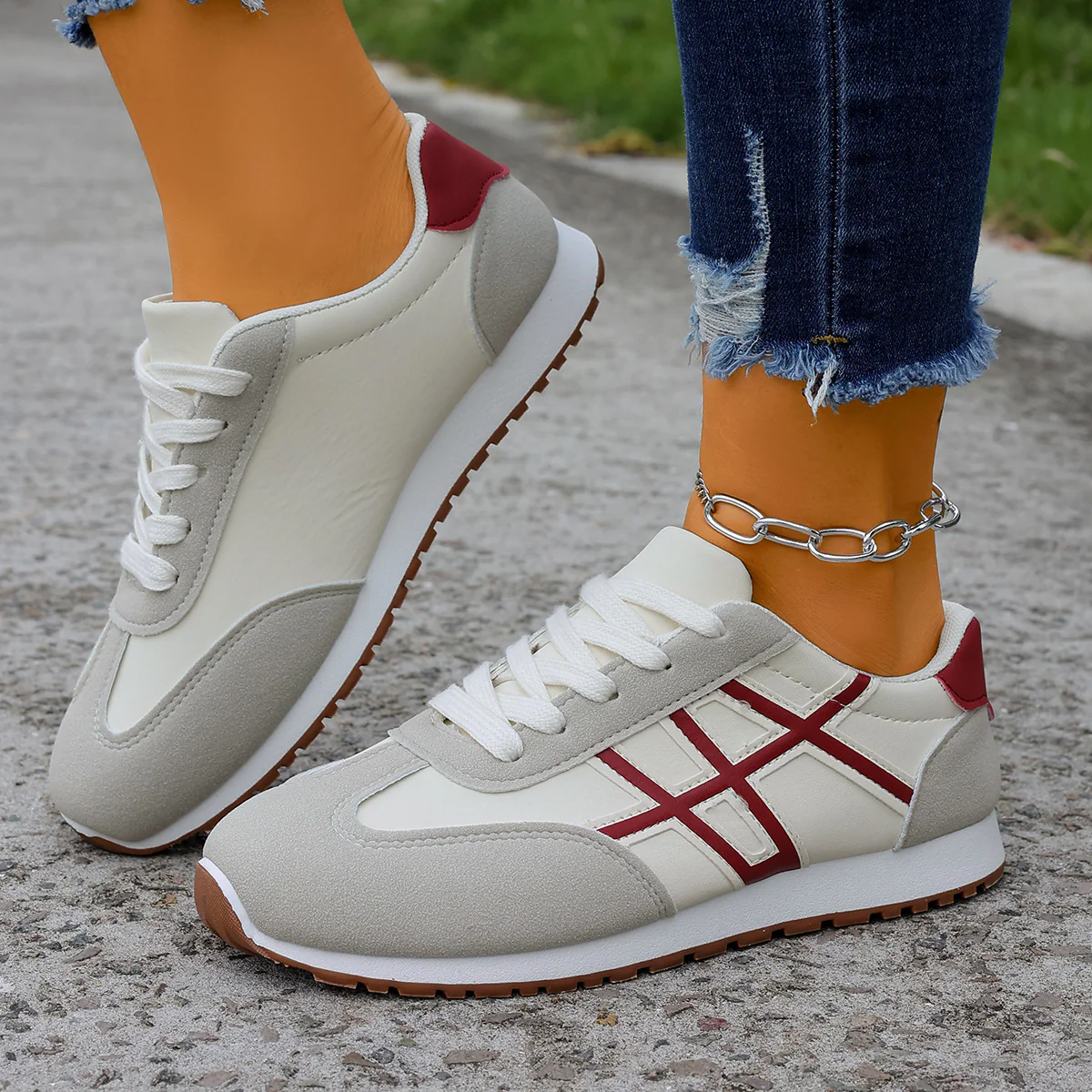 Damen Freizeitsneaker mit modischem Design und bequemer Dämpfung Heidi Mode - Image 4
