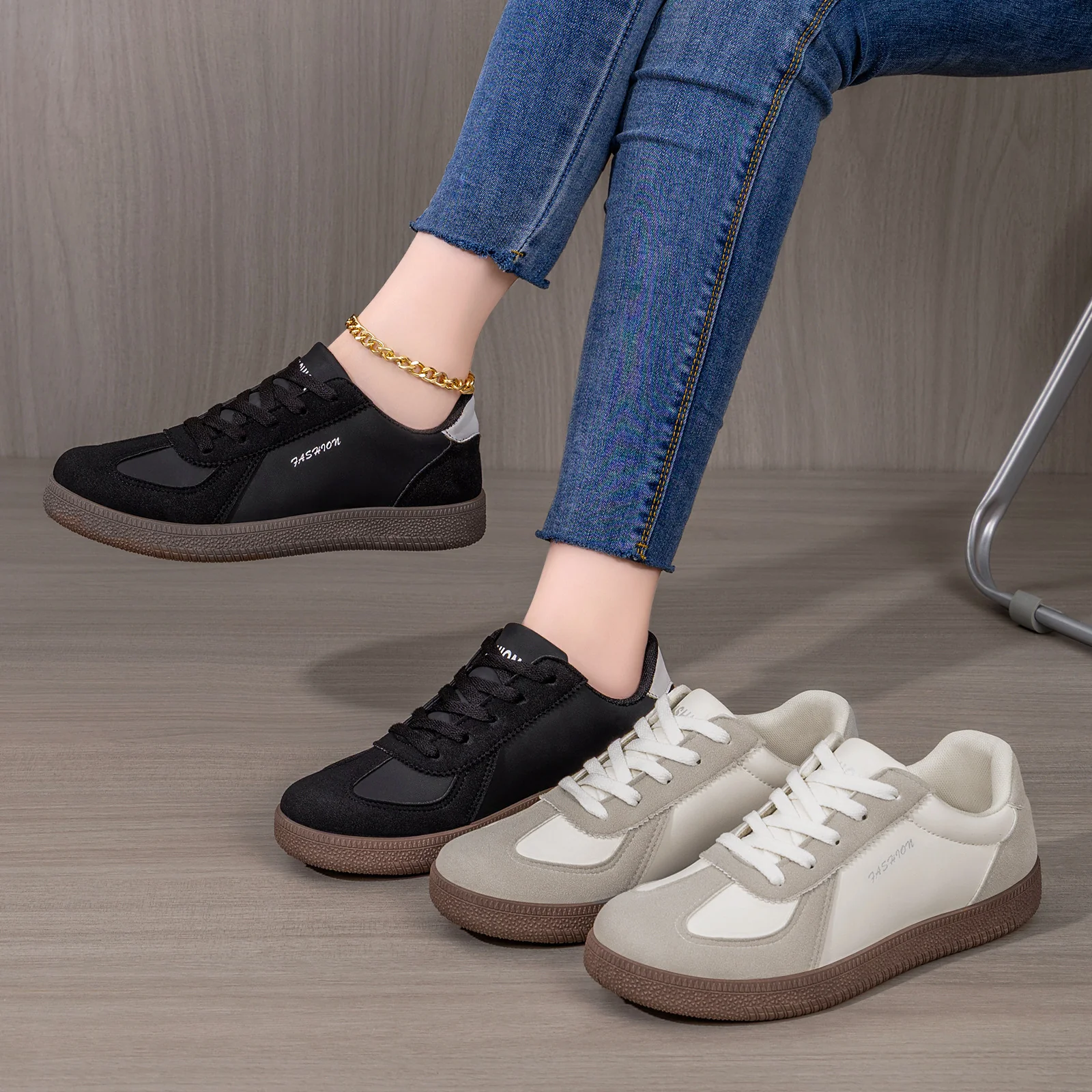 Damen Freizeitsneaker mit rutschfester Sohle und atmungsaktivem Obermaterial Heidi Mode - Image 4