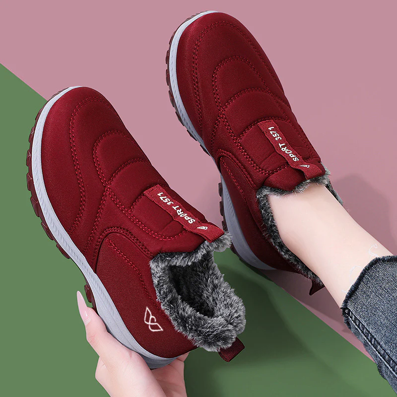 Damen gefütterte Slip-On Freizeitschuhe Heidi Mode