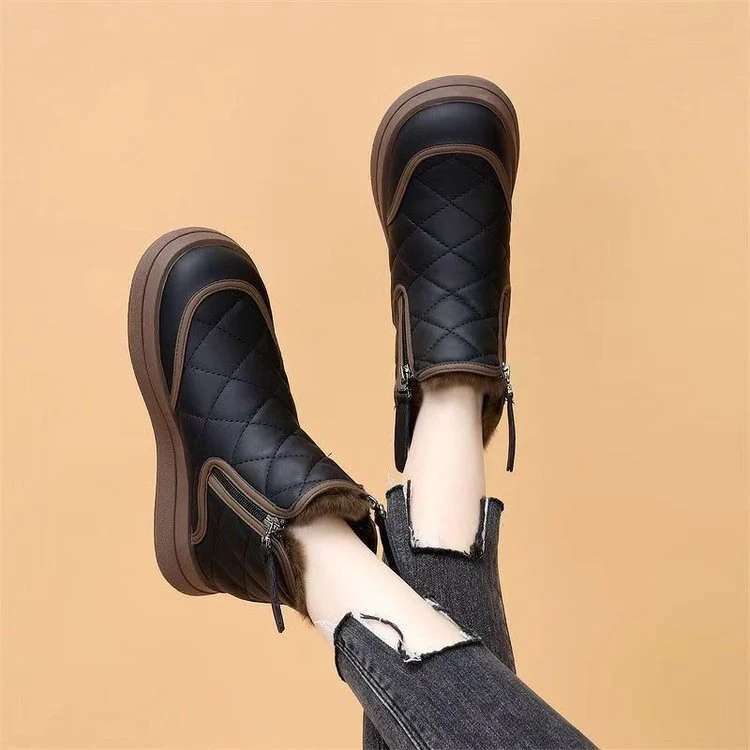 Damen gefütterte Winter-Boots mit modischem Steppdesign und rutschfester Sohle Heidi Mode - Image 7