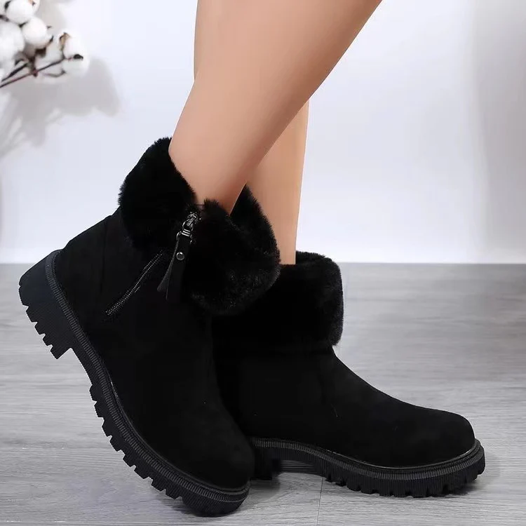 Damen gefütterte Winterstiefel mit modischem Kunstfell und rutschfester Profilsohle Heidi Mode - Image 2