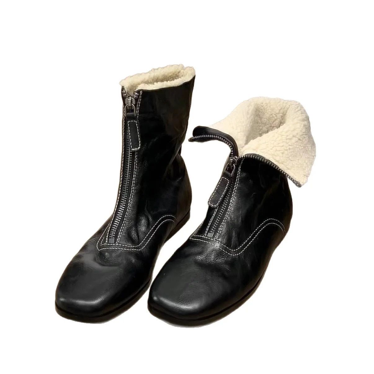 Damen gefütterte Winterstiefel mit modischem Reißverschluss und kuscheligem Kragen Heidi Mode - Image 5
