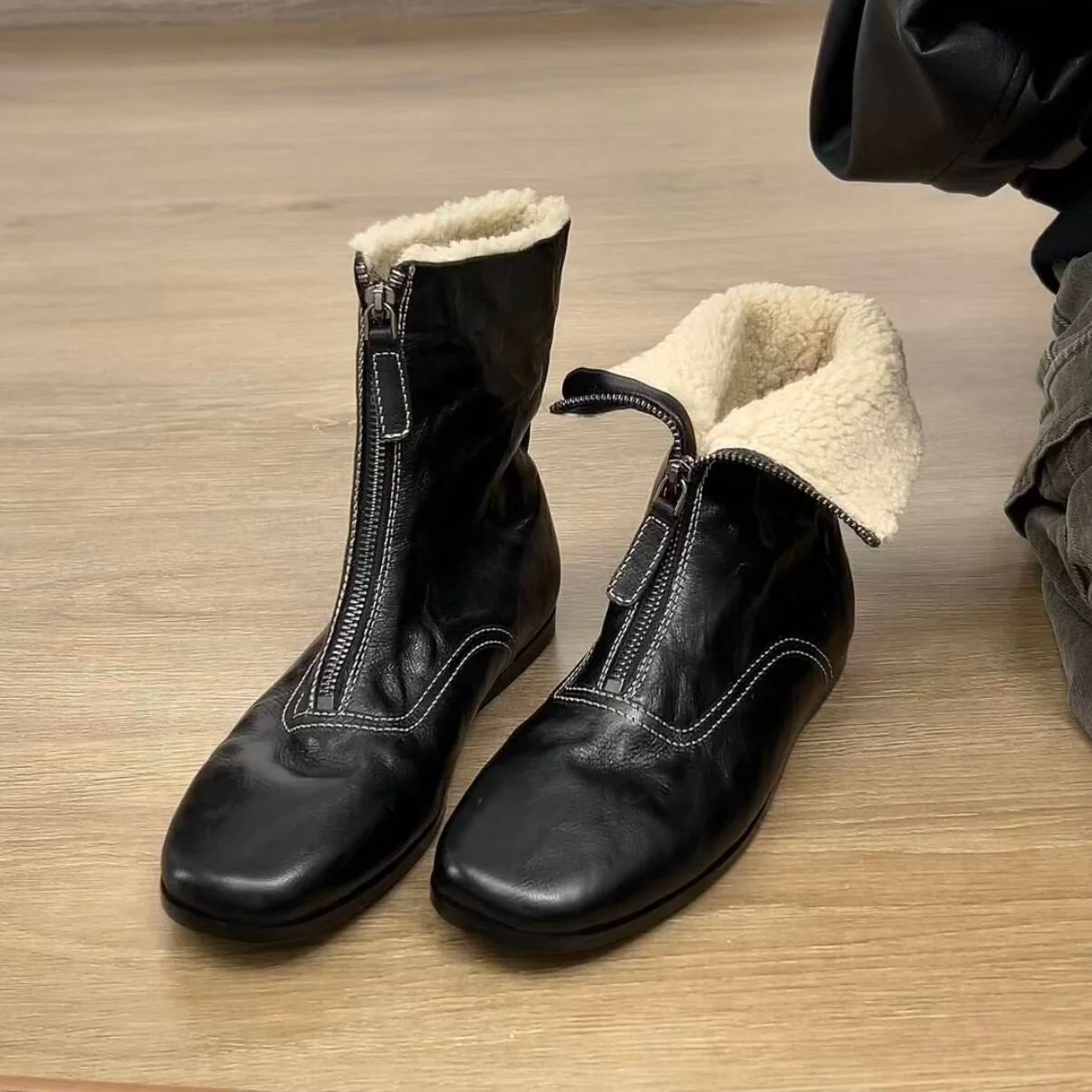 Damen gefütterte Winterstiefel mit modischem Reißverschluss und kuscheligem Kragen Heidi Mode - Image 6