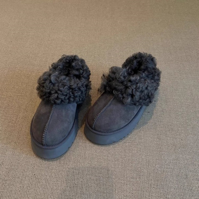 Damen Gemütliche Fell-Clogs mit weichem Innenfutter und rutschfester Sohle Heidi Mode - Image 6