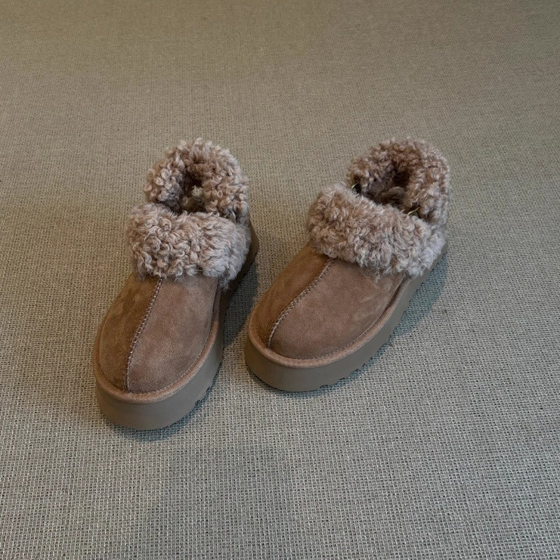 Damen Gemütliche Fell-Clogs mit weichem Innenfutter und rutschfester Sohle Heidi Mode - Image 7