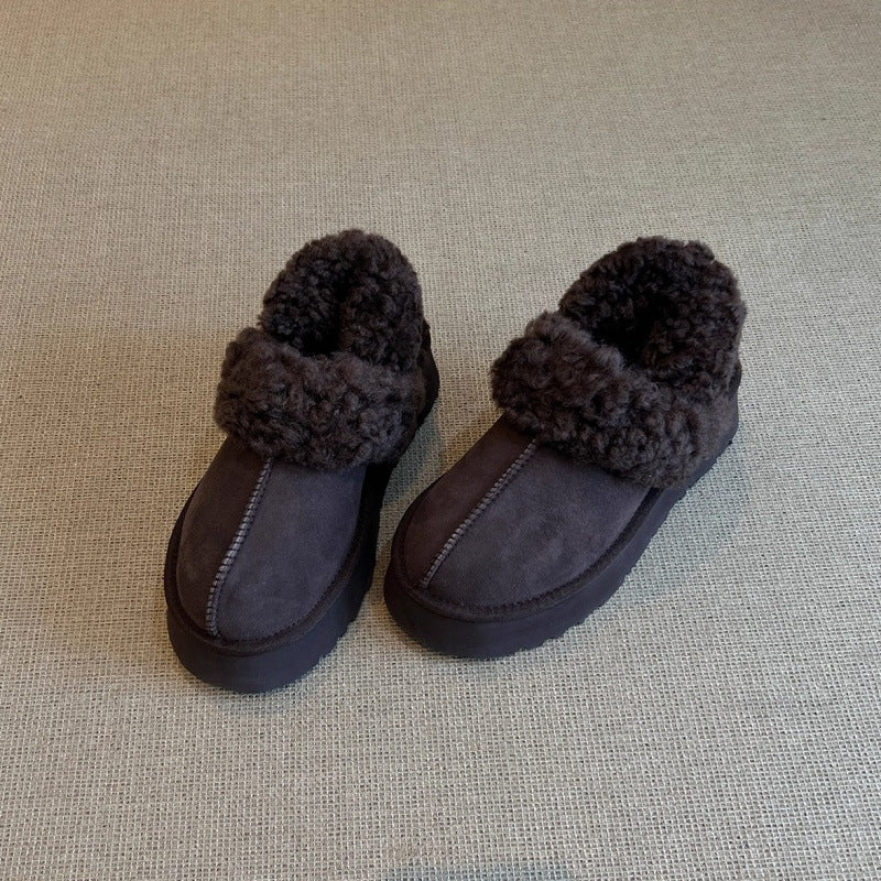 Damen Gemütliche Fell-Clogs mit weichem Innenfutter und rutschfester Sohle Heidi Mode - Image 8