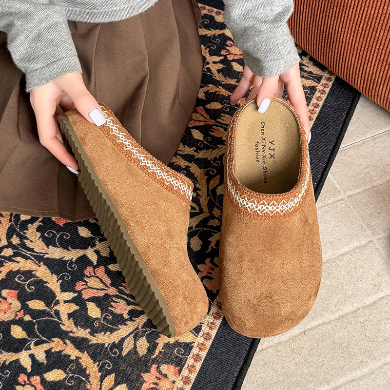 Damen Gemütliche Fleece-Clogs mit modischem Riemen Heidi Mode - Image 8