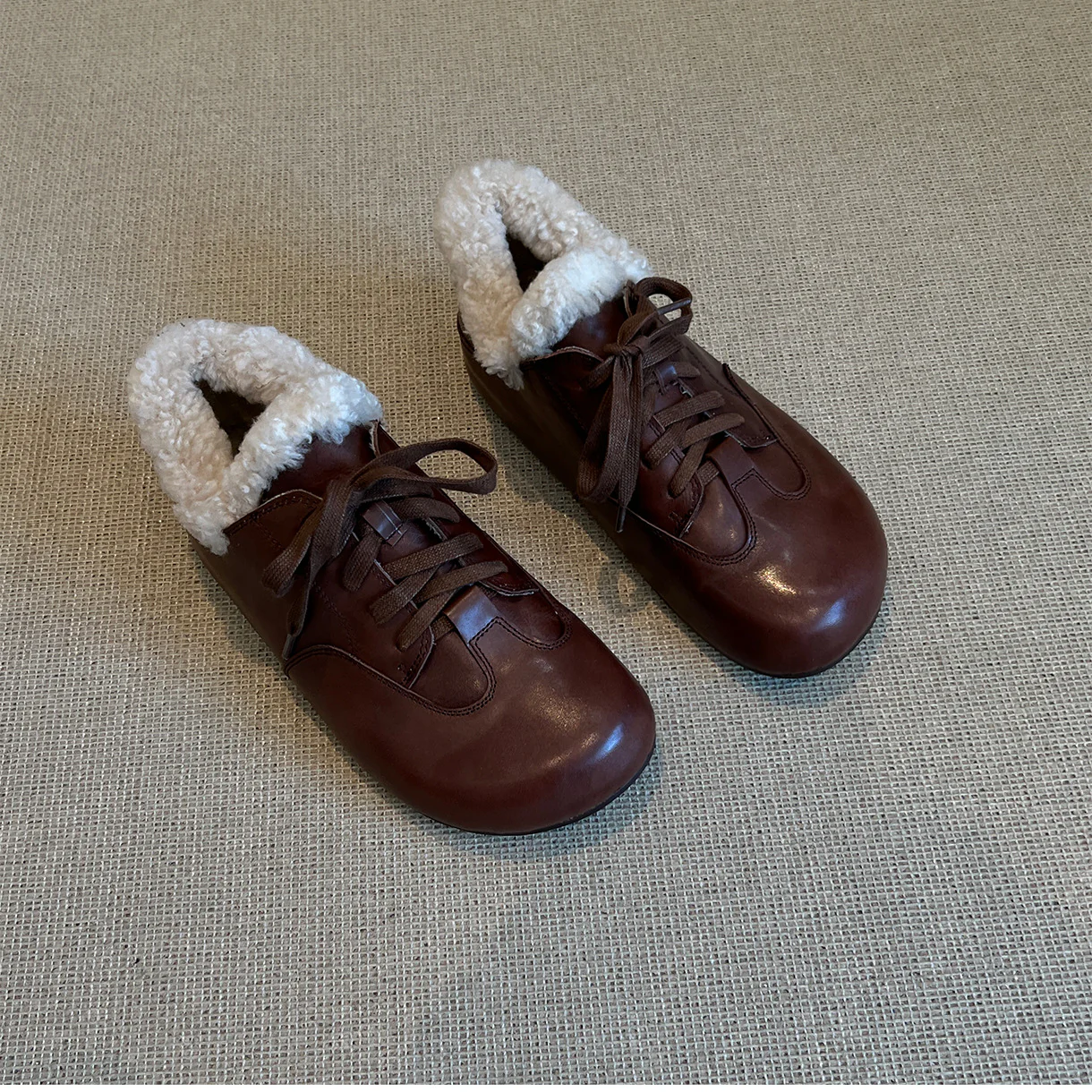 Damen gemütliche Schnürschuhe mit warmem Fleece-Futter Heidi Mode - Image 7