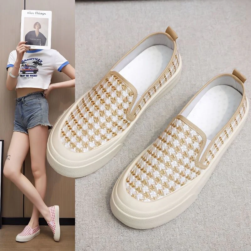 Damen Gemütliche Slipper mit innovativem Karomuster Heidi Mode - Image 7