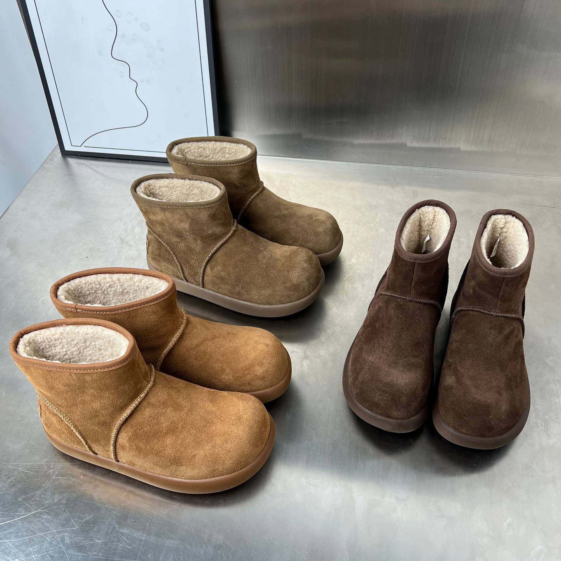 Damen Gemütliche Winterstiefel aus hochwertigem Wildleder mit warmem Innenfutter Heidi Mode - Image 3