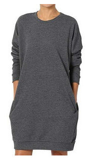 Damen gemütliches Sweatkleid mit praktischen Seitentaschen und lockerem Schnitt Heidi-Mode - Image 7